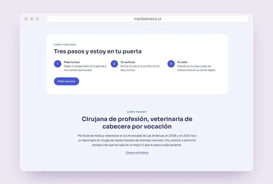El proceso de atención explicado en tres pasos.